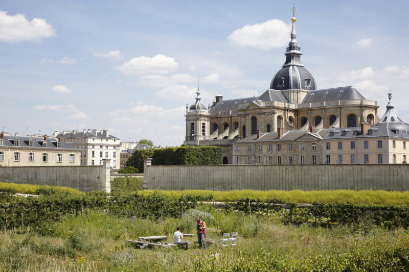 Vue sur la Cathédrale Saint Louis depuis le Potager du Roi