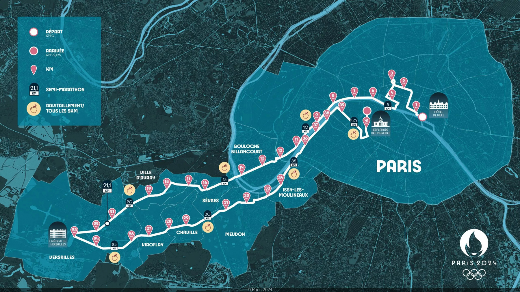 Parcours du Marathon JO 2024