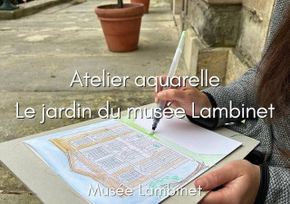 Musée Lambinet  - El jardín del museo Lambinet a lápiz acuarelable_Versailles