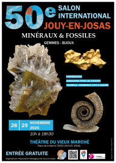 50.ª Feria Internacional de Minerales, Fósiles, Gemas y Joyas_Jouy-en-Josas