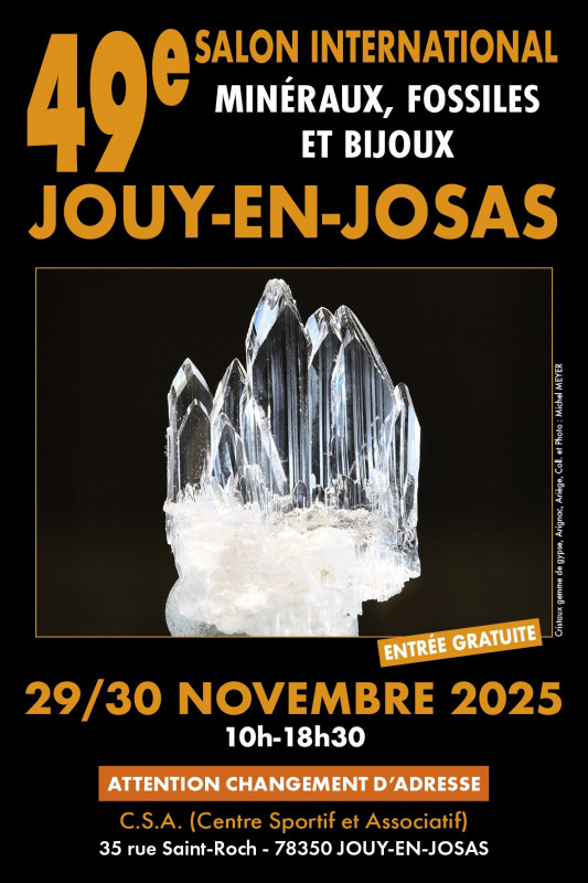 49ª Exposición Internacional de Minerales, Fósiles y Joyería_Jouy-en-Josas