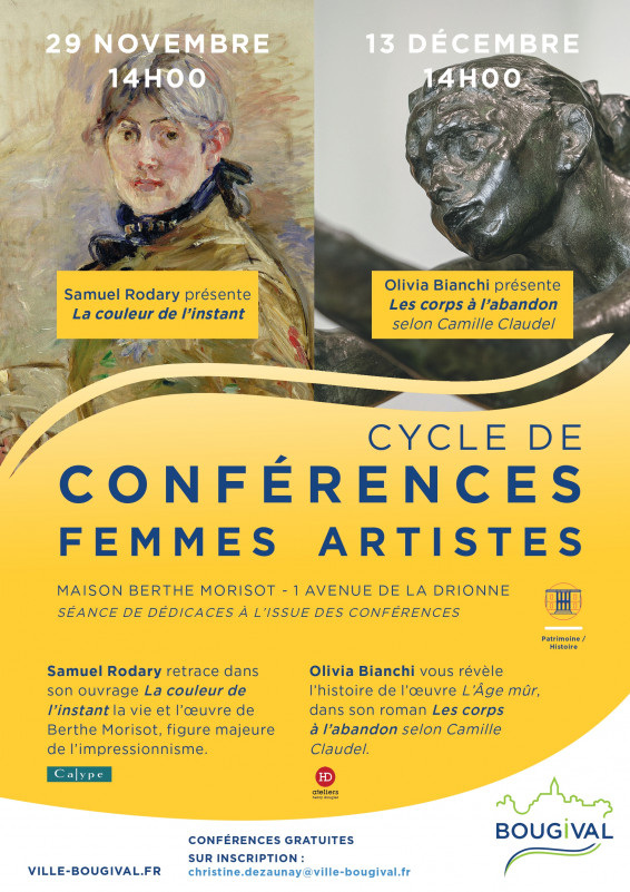 Rodary - Le cycle de conférences femmes artistes -Maisons Berthe Morisot_Bougival Rodary - Le cycle de conférences femmes artistes -Maisons Berthe Morisot_Bougival