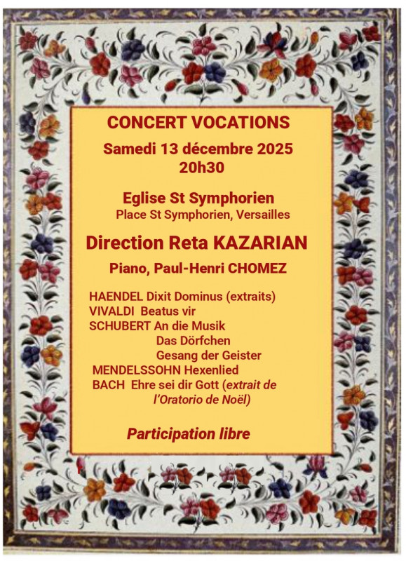 Eglise Saint-Symphorien Versailles - Concert by the Vocation choir and ensemble_Versailles