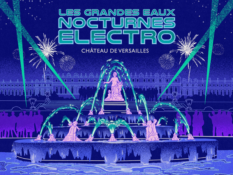 Las Aguas Musicales Nocturnas Electro 2025_Versailles - © Château de Versailles Spectacles Las Aguas Musicales Nocturnas Electro 2025_Versailles