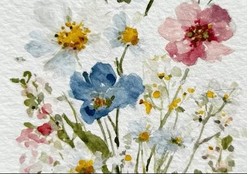 Cool Beans - watercolour workshop - Spring flowers_Versailles