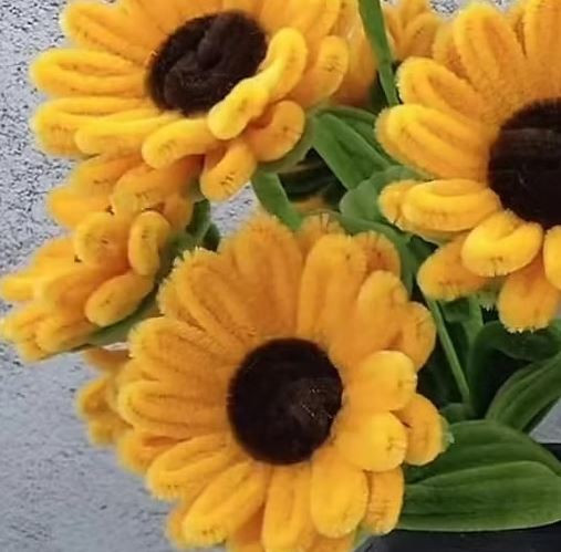 Cool beans - DIY Workshop | Chenille yarn sunflowers_Versailles