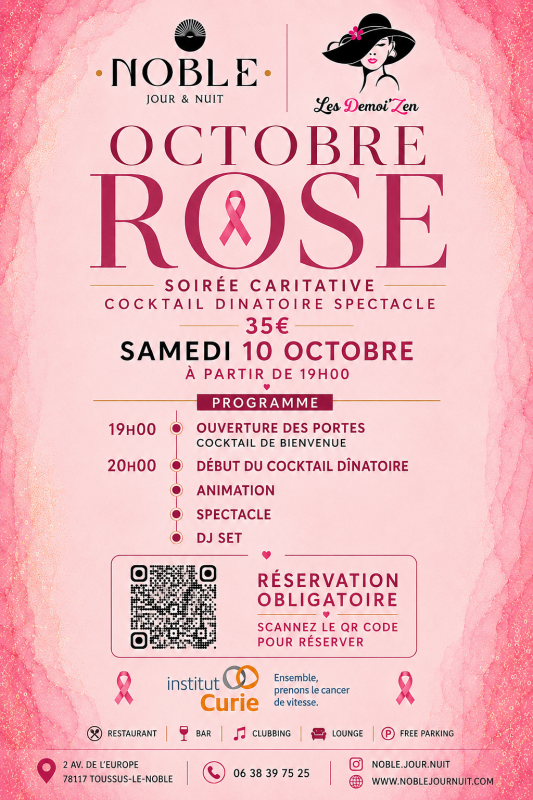 Soirée caritative Octobre Rose - Noble Jour & Nuit_Toussus-le-Noble - © Noble Jour & Nuit Soirée caritative Octobre Rose - Noble Jour & Nuit_Toussus-le-Noble